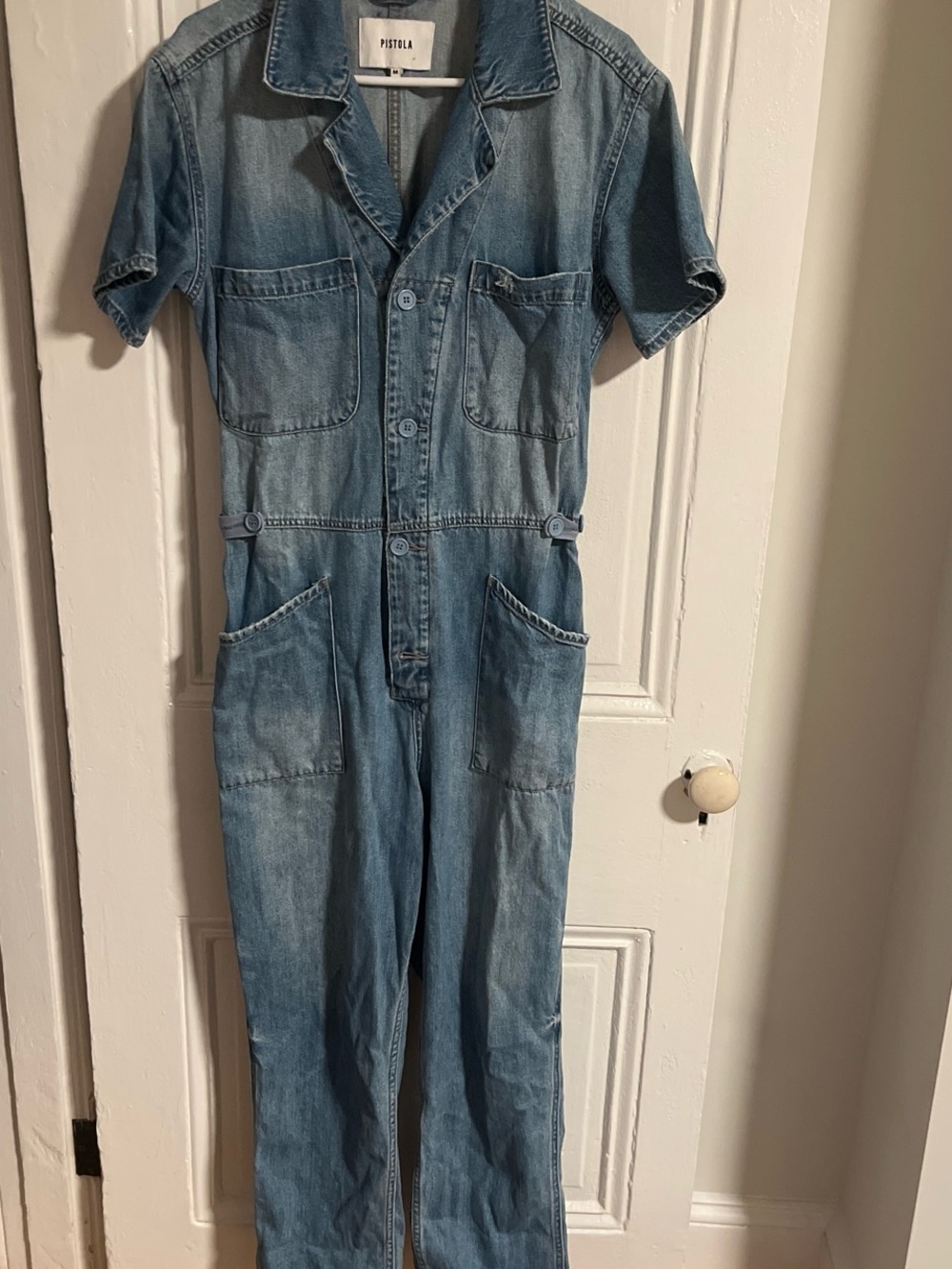 Pistola Light Blue Denim Jumpsuit